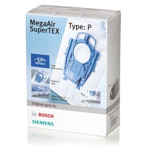 Bosch, Siemens Staubsaugerbeutel SuperTEX Typ P/ BBZ41FP, VZ41AFP